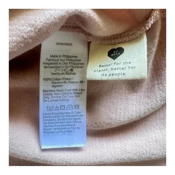 Madewell V-Neck Spring Blouse Textured Puff Sleeve Top Blush Pink Romantic XL - Picture 10 of 15